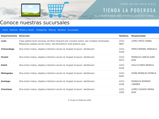 sucursales screenshot