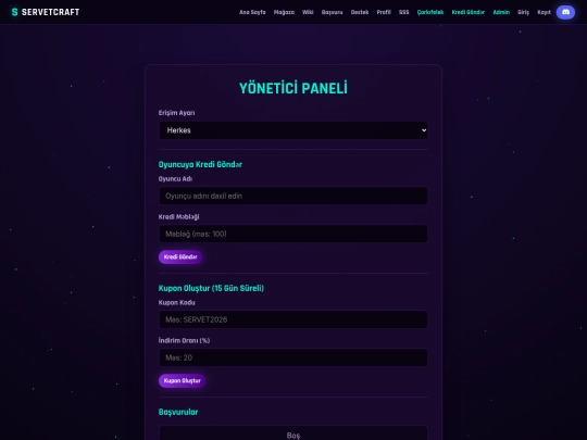 admin screenshot