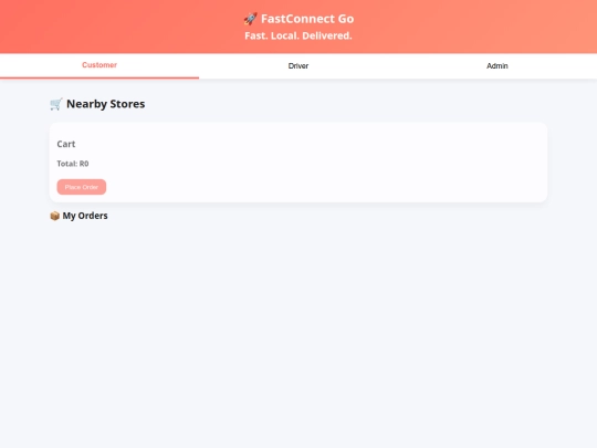 Delivery screenshot