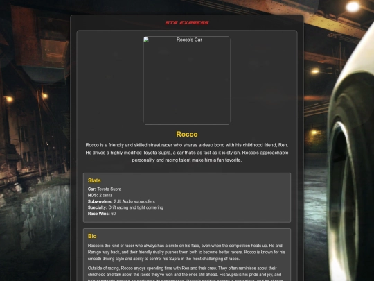 Card profiles/Rocco screenshot