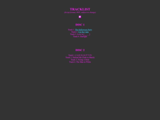 TRACKLIST screenshot