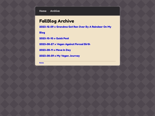 fallblog/archive screenshot