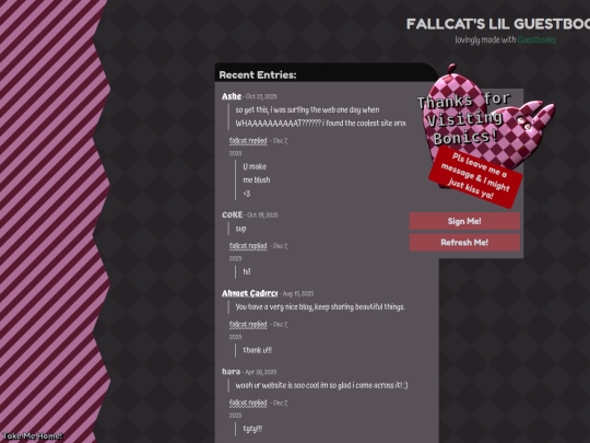 guestbook screenshot