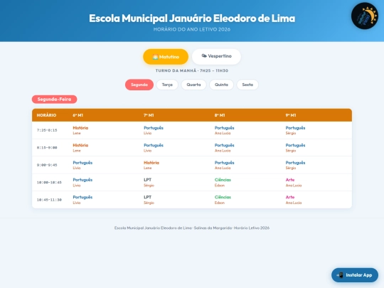 6/horarios screenshot