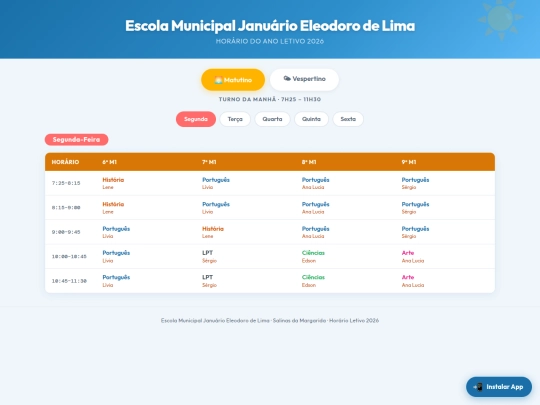 horarios screenshot