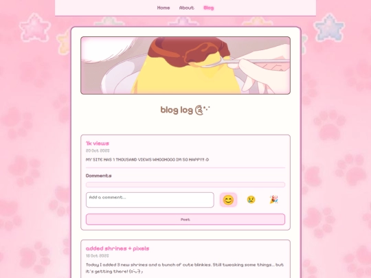 blog screenshot