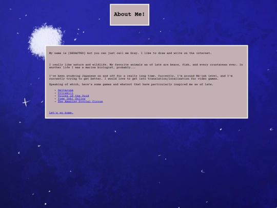 aboutme screenshot