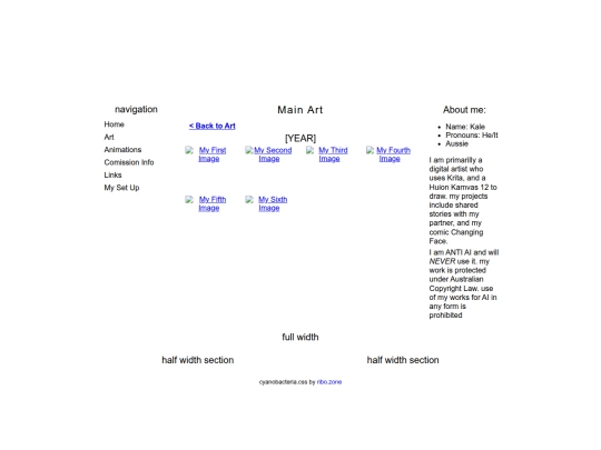 art-pages-template screenshot