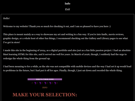 info screenshot