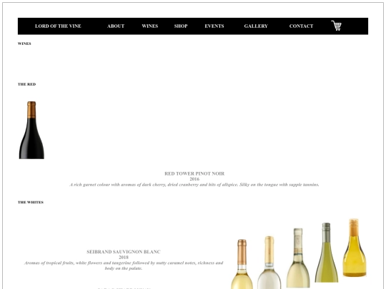 Wines screenshot