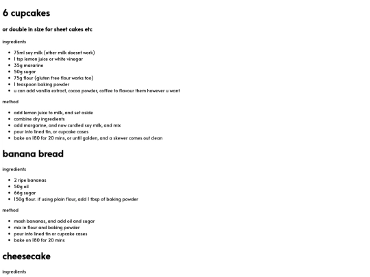 recipes screenshot