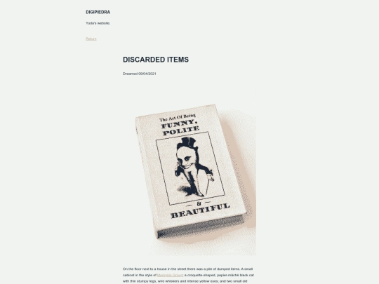 dreamDiary/discardedItems screenshot