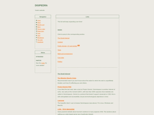links screenshot