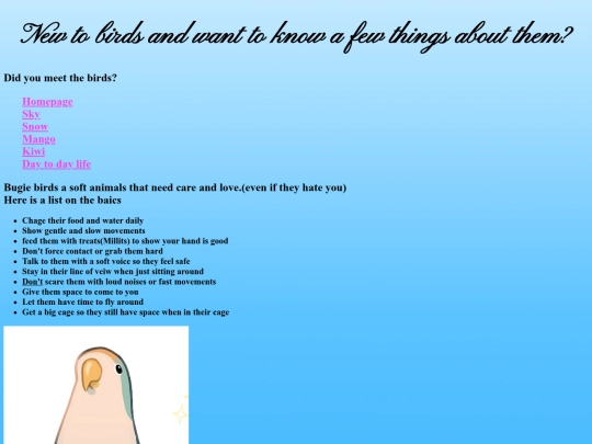 Howtocareforabird screenshot