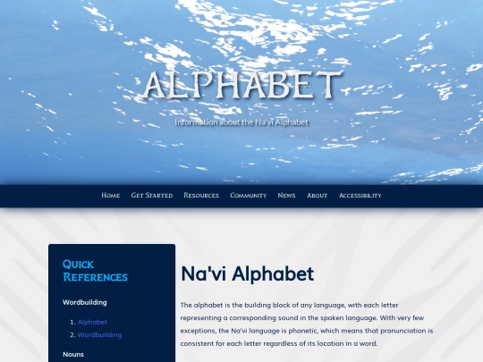 alphabet screenshot