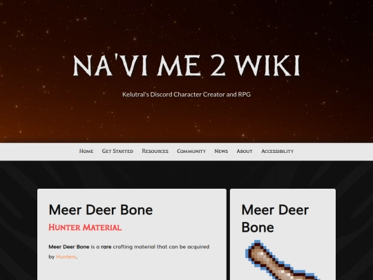 navi-me/crafting-materials/meer-deer-bone screenshot