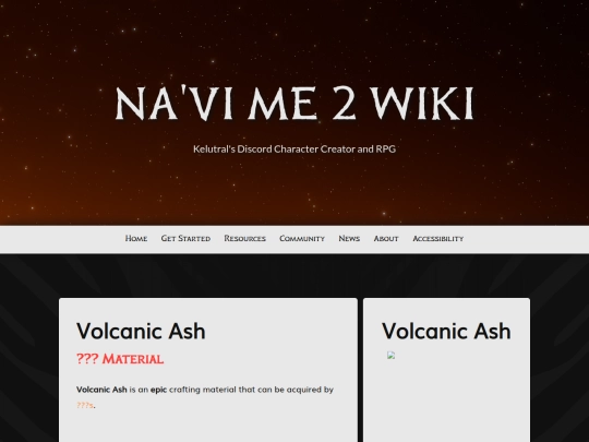 navi-me/crafting-materials/volcanic-ash screenshot