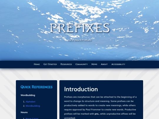 references/prefixes screenshot
