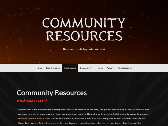 resources screenshot