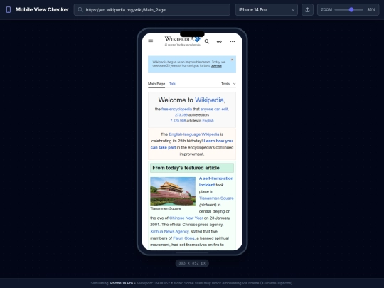 mobileviewcheckerapp screenshot