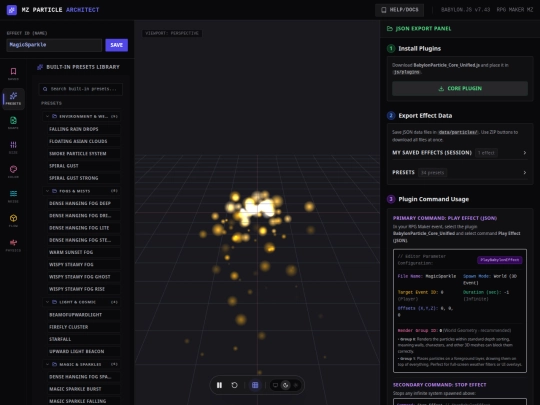 mz3dparticles screenshot