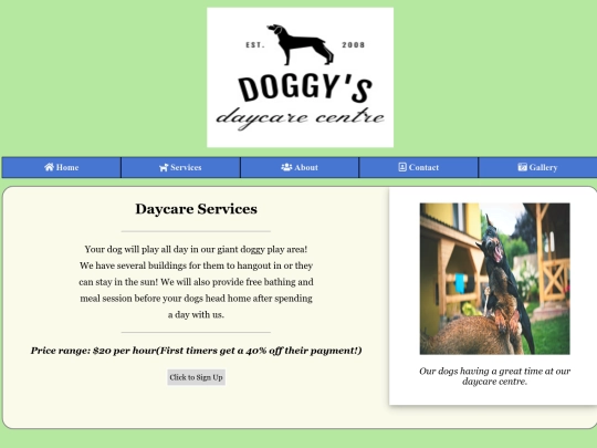 services screenshot