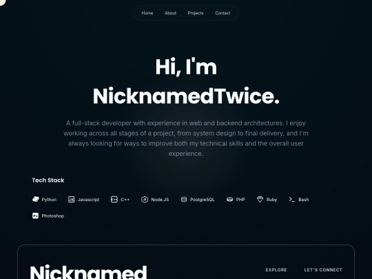 portfolio/about-me screenshot