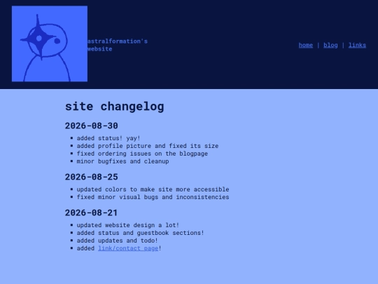changelog screenshot