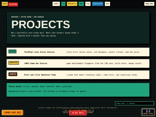 projects screenshot