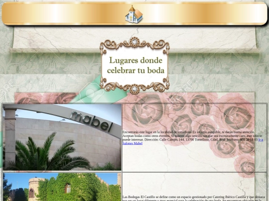 Examen Mary Bodas/lugares screenshot