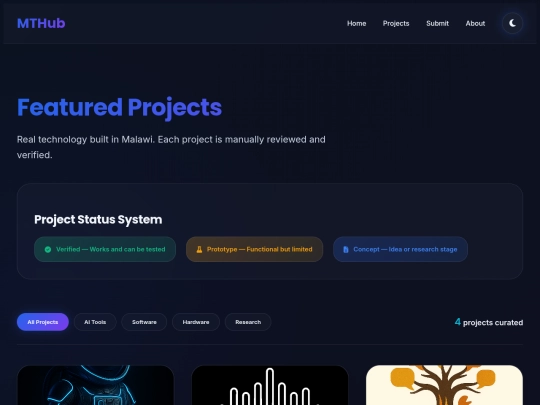 projects screenshot