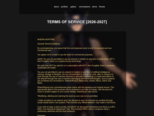 terms screenshot