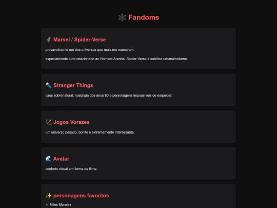 fandoms screenshot