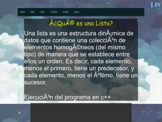 Listas screenshot