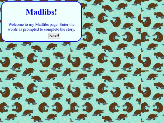 madlibs screenshot