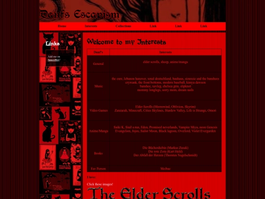 Interests screenshot