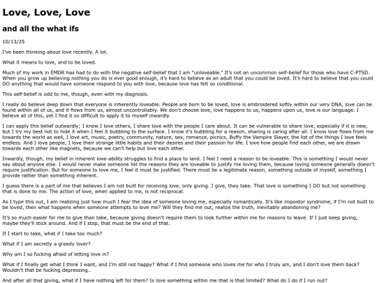 musings/love-love-love screenshot