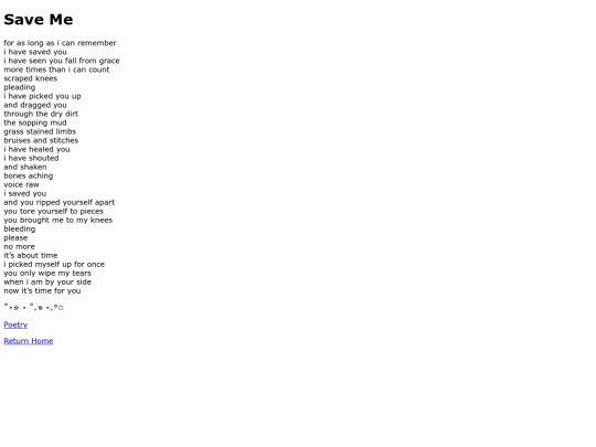 poetry/save-me screenshot
