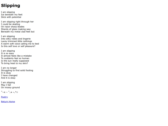poetry/slipping screenshot
