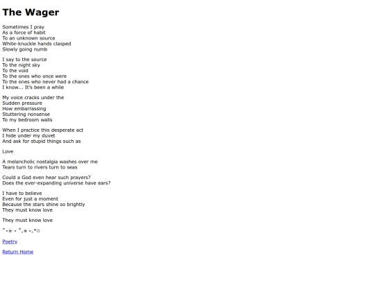 poetry/the-wager screenshot