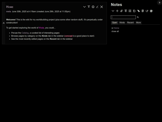 notes screenshot