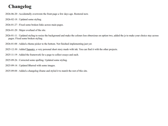 changelog screenshot