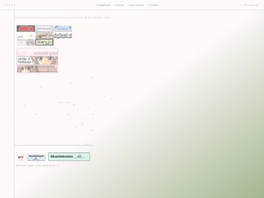 links screenshot