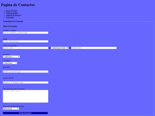 FINAL/Pagina de contactos screenshot