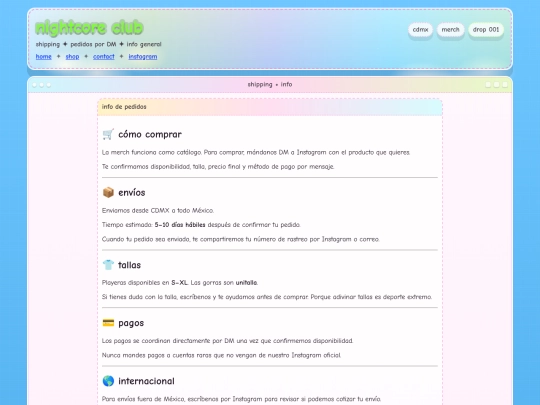 info screenshot