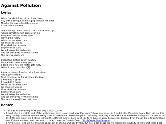 songs/againstpollution screenshot