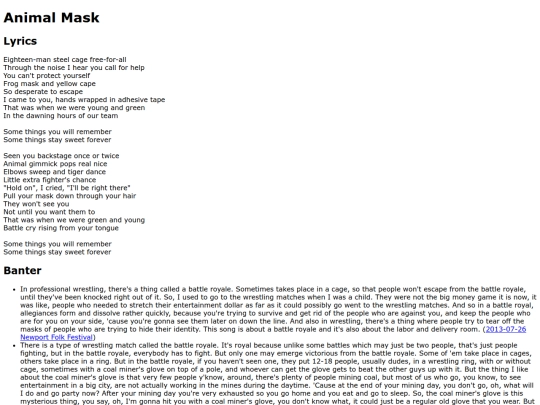songs/animalmask screenshot