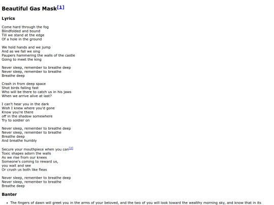 songs/beautifulgasmask screenshot