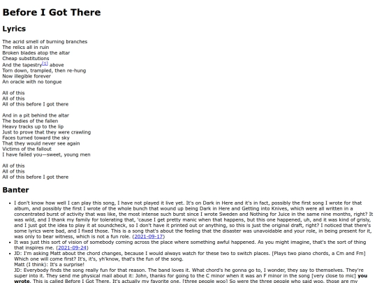 songs/beforeigotthere screenshot
