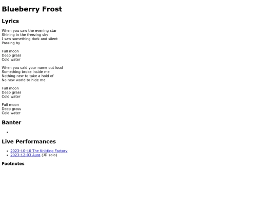 songs/blueberryfrost screenshot